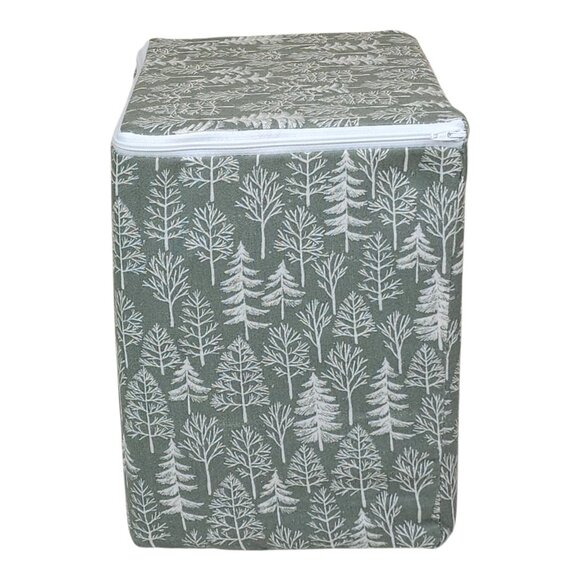 Cuddl Duds Queen Sheet Set Heavyweight Flannel Warm Brushed Cotton Green Trees - Picture 7 of 9